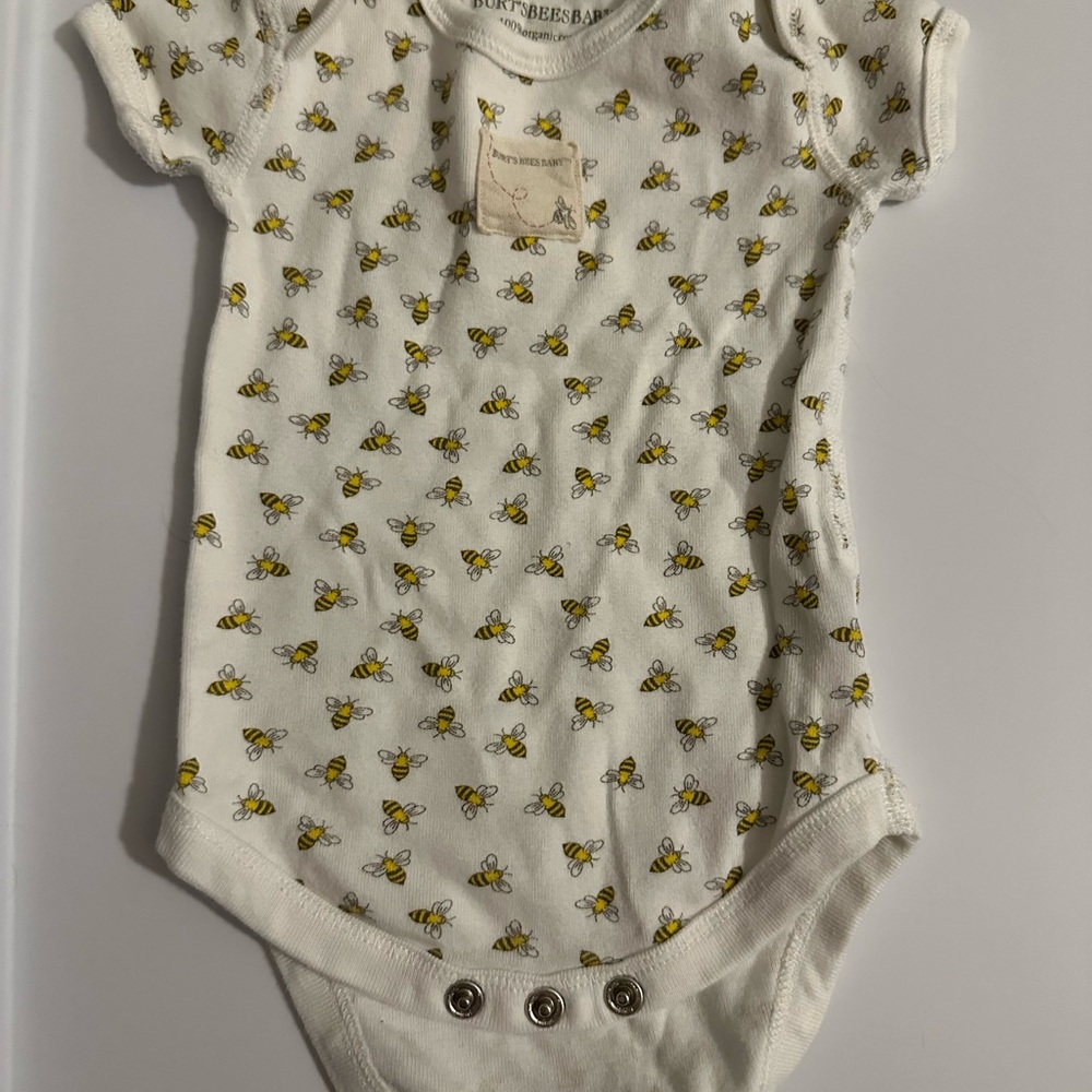 Baby Bodysuit with Bee Print